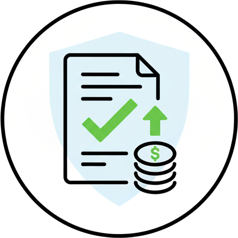 Icon für die Buchhaltung und Abrechnung